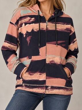 Grey State Landscape Hoodie - NWOT - Size 3 (US L) Abstract Brushstroke Print